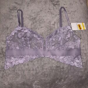 b.tempt'd by Wacoal Ciao Bella Lace Bralette Lavender Purple 910244 NWT Size M